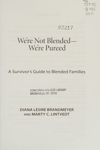 Portada de We're not blended, we're pureed