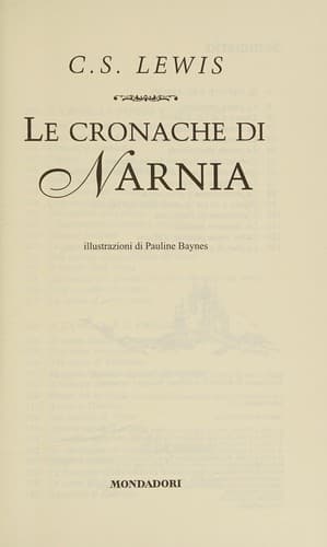 Portada de <<Le>> cronache di Narnia