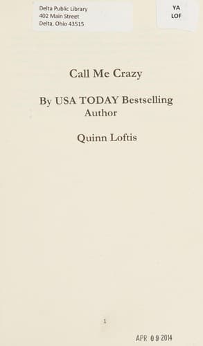 Portada de Call me crazy