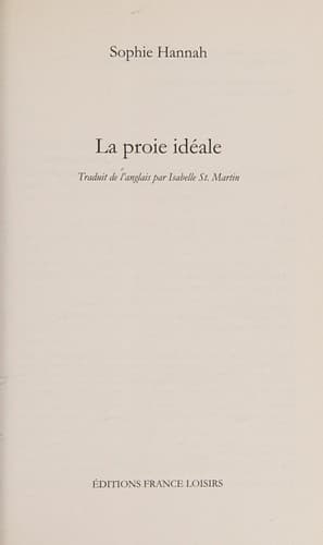 Portada de La proie idéale
