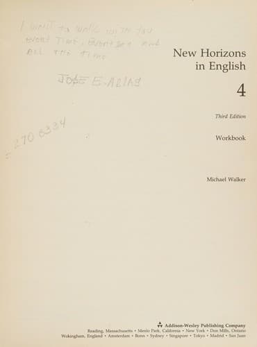 Portada de New Horizons in English (Nhe, Level 4/Workbook)