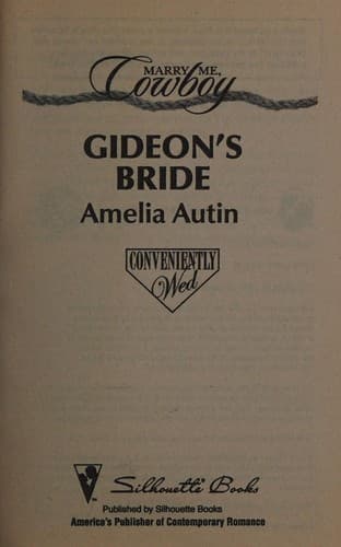 Portada de Gideon's Bride