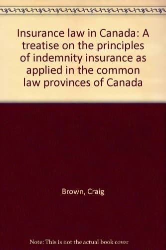 Portada de Insurance law in Canada