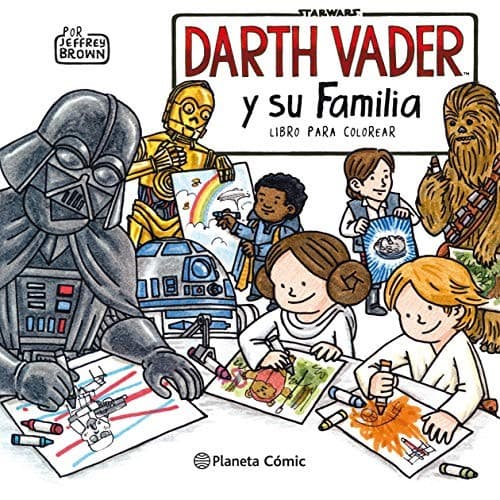 Portada de Star Wars Darth Vader y su familia Libro para colorear