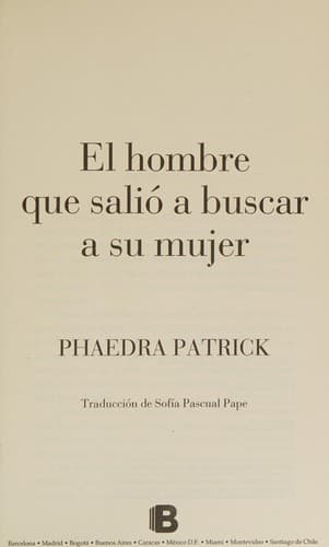 Portada de Hombre Que Salio a Buscar a Su Mujer