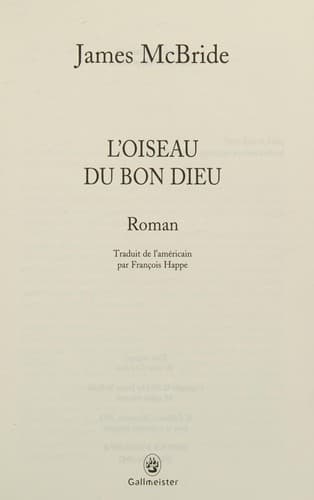 Portada de L'Oiseau du Bon Dieu (Americana) (French Edition)