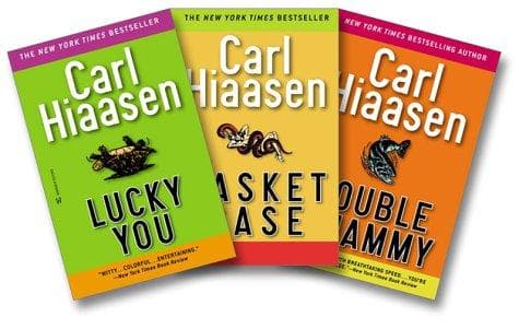 Portada de Carl Hiassen's South Florida Three-Book Set #2 (Lucky You, Basket Case, Double Whammy)