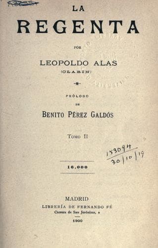 Portada de La Regenta