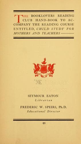 Portada de Child study for mothers and teachers