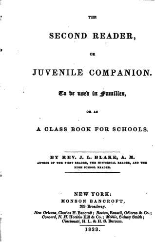 Portada de The Second Reader, Or Juvenile Companion