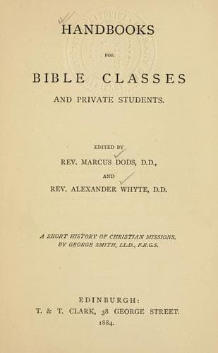 Portada de Short history of Christian missions from Abraham and Paul to Carey, Livingstone, and Duff