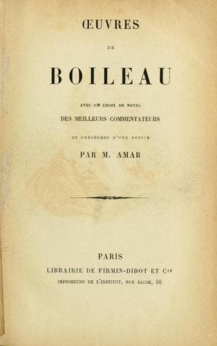 Portada de Oeuvres de Boileau