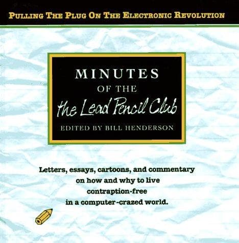Portada de Minutes of the the [sic] Lead Pencil Club