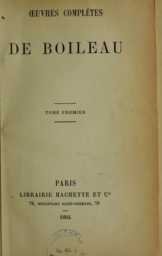 Portada de Oeuvres complètes de Boileau