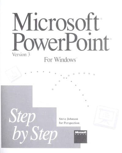 Portada de Microsoft PowerPoint version 3 for Windows step by step