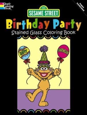 Portada de Sesame Street Birthday Party Stained Glass Coloring Book
            
                Dover Coloring Book
