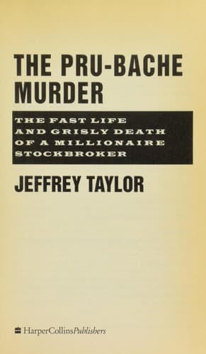 Portada de The Pru-Bache Murder