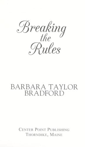 Portada de Breaking the rules