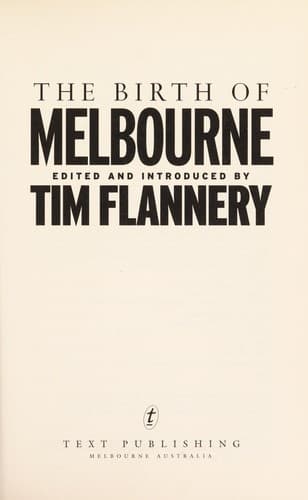 Portada de The birth of Melbourne