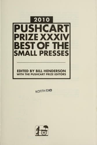 Portada de Pushcart prize XXXIV, 2010