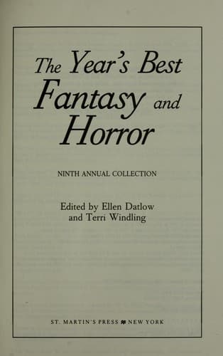 Portada de The Year's Best Fantasy and Horror