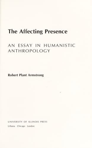 Portada de The affecting presence