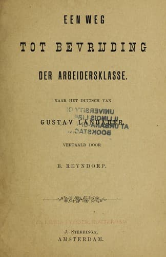Portada de Een weg tot bevrijding der arbeidersklasse