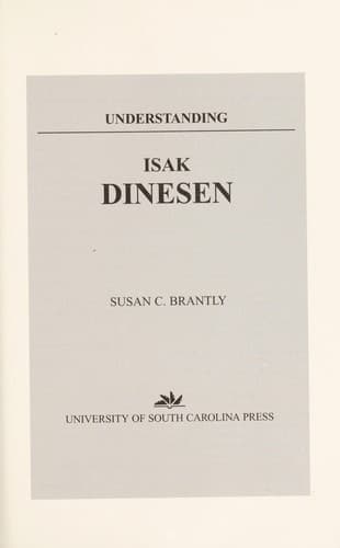 Portada de Understanding Isak Dinesen