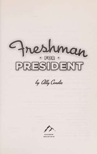 Portada de Freshman for President
