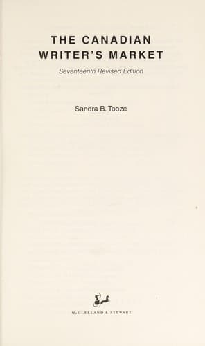 Portada de The Canadian writer's market