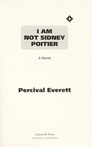 Portada de I am not Sidney Poitier