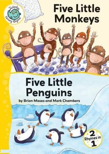 Portada de Five Little Monkeys and Five Little Penguins (Tadpoles: Nursery Rhymes)
