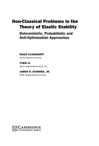 Portada de Non-Classical Problems in the Theory of Elastic Stability