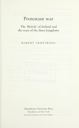 Portada de PROTESTANT WAR: THE 'BRITISH' OF IRELAND AND THE WARS OF THE THREE KINGDOMS