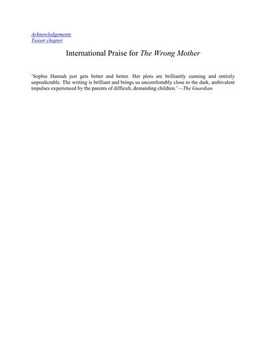 Portada de The wrong mother
