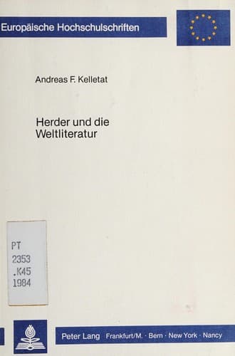 Portada de Herder und die Weltliteratur