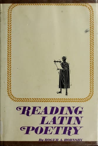 Portada de Reading Latin poetry